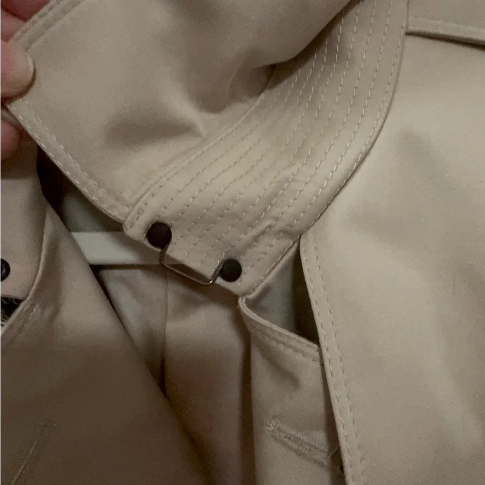 Burberry London Classic Beige Trench Coat Women US 8 Double Breasted - Picture 14 of 14